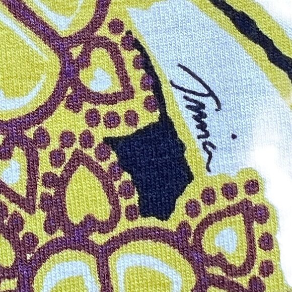 Trina Turk Sz 6 Mini Dress Floral Hippie Boho Kaleidoscope Lined Sleeves Stretch - Picture 6 of 12